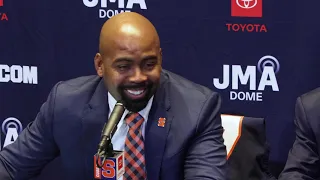 Syracuse University introduces new football coach Fran Brown