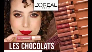 Les Chocolats de Loreal Lip Swatches y Review