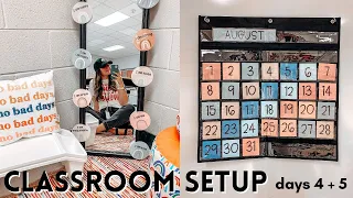 CLASSROOM SETUP! // days 4 + 5 // first year teacher