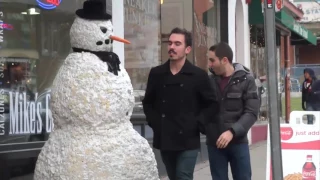 Scary Snowman Prank   Guys Getting Scared Prank Compilation