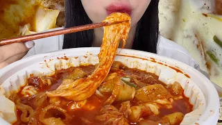 🧀치즈 왕창 추가한 매운맛 엽떡🔥