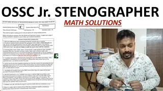 OSSC Junior Stenographer Exam  2023 | OSSC Jr Stenographer Cum Librarian Answer key and solutions