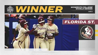 Florida State vs. Arizona: 2021 Women's College World Series highlights