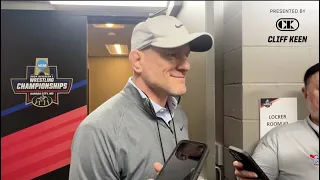 Penn State Head Coach Cael Sanderson After Clinching Team Title With Six Finalists