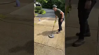 Pressure Washing Our Driveway with Ryobi #exteriorcleaning #pressurewashing