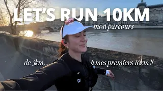 JE COURS MES PREMIERS 10KM en seulement 1 mois : routine pré run, courir à Paris, mes progrès ! EP3