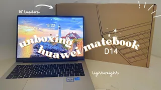 unboxing huawei matebook d14 📦💻 (new laptop, intel core i3, 14 inch laptop)