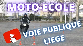 PERMIS MOTO SIMULATION  D'UN EXAMEN VOIE PUBLIQUE CONSEIL ET ASTUCES  PARTIE 1 #BELGIQUE#LIEGE