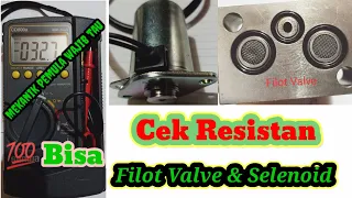 Cara mengukur resistan pada pilot Valve dan selenoid PC 200-8 @Belajarmekanikpemula