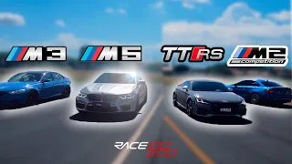 TTRS vs M3 700 whp vs M2 700 whp vs M5 vs RS3 8P | X SALADA DE DRAG RACING | *RACE100200*