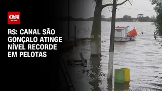 RS: Canal São Gonçalo atinge nível recorde em Pelotas | LIVE CNN
