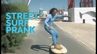 SURFING IN LISBON STREET PRANK