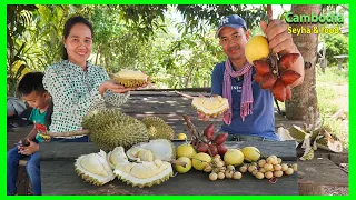 Durian Samlout! Fresh Yummy Durian In The Jungle! Visit Samlout District.