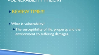 Theories of Disaster Recovery in Emergency Management