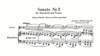 Brahms: Violin Sonata No. 3 in D minor, Op. 108 (with Score)