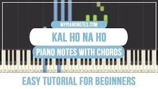 Kal Ho Na Ho Piano Notes with Chords - Easy Tutorial for Beginners