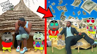 Franklin and Shinchan & BlackChain Become Poor to Richest Person in GTA 5 (Candy Gamer)