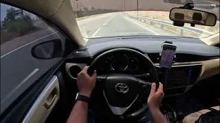 POV Driving a Corolla in Abu Dhabi | 140 km/h - #UAE #driving #toyotacorolla