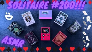 +2 Hour ASMR Solitaire #200 Special!!! A Brand New All-Star Deck Lineup