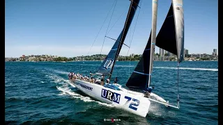 Aboard Sydney-Hobart race favourite, the Reichel Pugh 72 URM maxi.