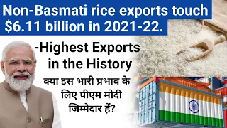 Non-Basmati Rice Exports Touch $6.1 billion, highest exports in the History | Evergreen Affairs