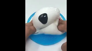 Mixing clay into slime ASMR compilation