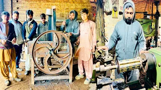 Wonderful Process of manufacturing fodder cutting machine I made it with my own hands on the lathe .