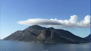 UFO Cloud Over Island Area, Cape Town, South Africa, 1-17-2021, UFO Sighting News. (no sound)