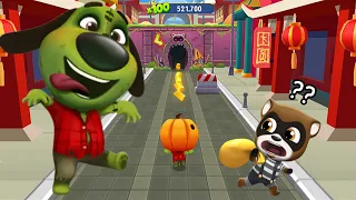 Talking Tom Gold Run - Zombie Ben Gold Run vs Roy Raccoon - Boss Walkthrough Gameplay -Full screen 🔥