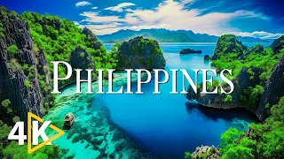 FLYING OVER PHILIPPINES (4K UHD) - Calming Music Along With Beautiful Nature Video