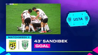 Freedom QJ League U17A 2024. Matchweek II. Tobol 1-0 Atyrau. Nurzhan Sandibek