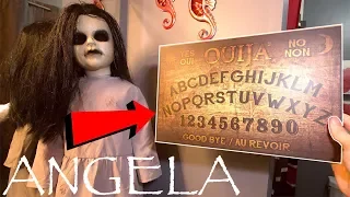 (Scary) Summoning The Possessed Angela Doll on the OUIJA BOARD!