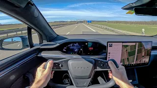 POV: 1020hp fastest SUV in the world, Tesla Model X Plaid