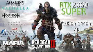 Nvidia GeForce RTX 2060 Super Test in Top 6 Popular Games 1080p 1440p and 4K | 2020