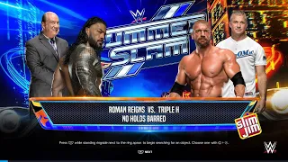 WWE 2K24 ROMAN REINGS VS TRIPLE H 1ON 1 NO HOLD BARRED MATCH [WWE 2K24 GAMEPLAY] WWE 2K24