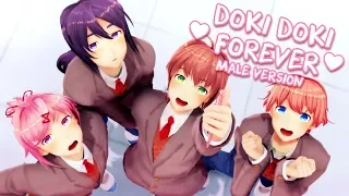 【MMD】Doki Doki Forever! (MALE VERSION) - Cover by Caleb Hyles [DDLC]