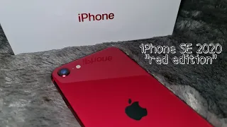 iPhone SE 2020 " Red Edition " aesthetic unboxing  in 2021