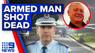 Father of two armed with rifle shot dead by NSW police | 9 News Australia