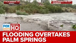 Major Flooding Overtakes Palm Springs, California, During Hilary Shutting Down I-10