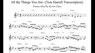 "All the Things You Are" - Tom Harrell Solo Transcription