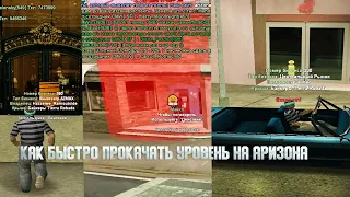 КАК ЖЕ БЫСТРО ПРОКАЧАТЬ УРОВЕНЬ С 1 ДО 100 УРОВНЯ ARIZONA RP в GTA SAMP