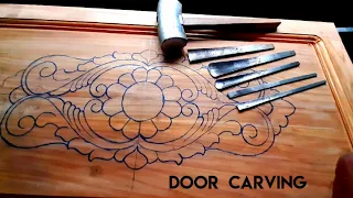 |Amazing wood carving door and drawing|
