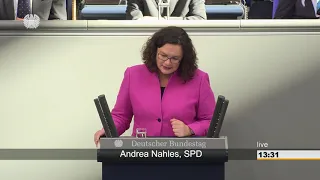 Andrea Nahles: Regierungserklärung: Europäischer Rat u. ASEM-Gipfel [Bundestag 17.10.2018]