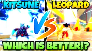 NEW Mythical KITSUNE VS LEOPARD FRUIT... Which Is BETTER!? (Blox Fruits)