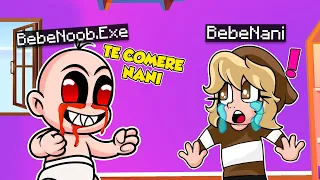 ESCAPA DE BEBENOOB.EXE!!! 😱🔪  BEBENANI VS BEBENOOB.EXE EN MINECRAFT