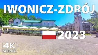 Iwonicz-Zdroj 2023, ☀️ Poland Walking Tour (4K Ultra HD) - With Captions