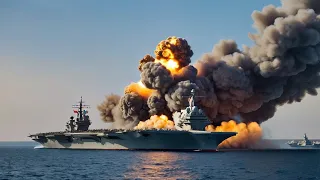 1 MINUTE AGO! The first Russian aircraft carrier to sail into the Black Sea was sunk by a Ukrainian