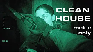 Modern Warfare's "Clean House" Mission without firing a shot (Melee only)