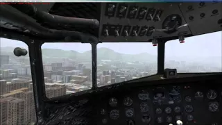 DC3 Landing hong kong with 30 knot sustained winds and 50 knot gusts