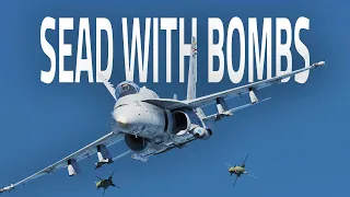 DCS F18 SEAD WITH LASER GUIDED BOMBS!